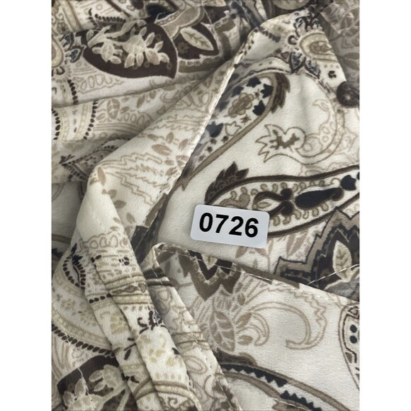 Croft & Barrow Women’s Top XL Brown Paisley Print Autumn Casual Workware Blouse - Picture 13 of 13